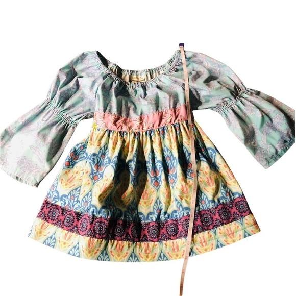 MATILDA JANE GIRLS DARLING DRESS IN BLUES, PURPLE & PINK - SIZE 4 - Picture 9 of 10